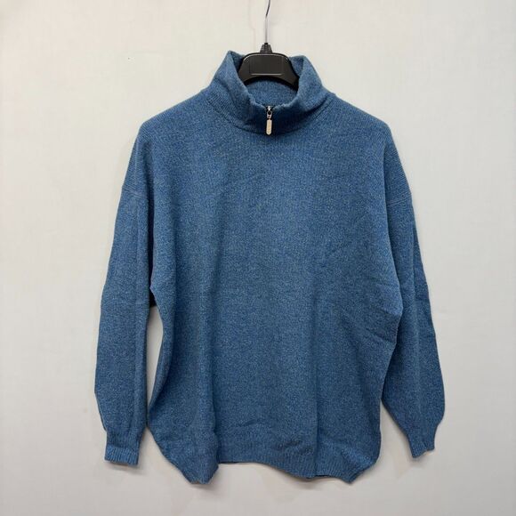 Pringle of Scotland Men Lambswool Cashmere Sweater Size XXL 2XL Blue D023 -24 - Picture 1 of 16
